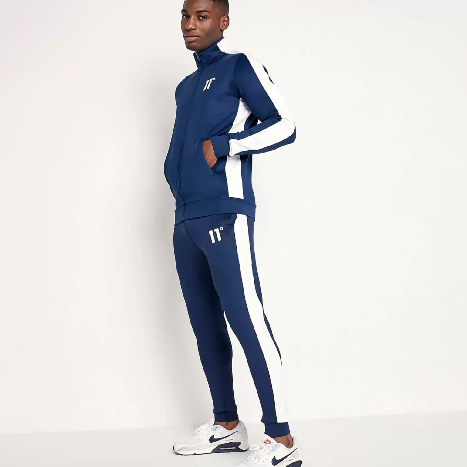 Core Track Pants – Insignia / White