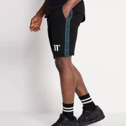 Cut And Sew Printed Sweat Shorts – Black / Darkest Spruce Green / Vapour Grey