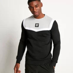 Cut And Sew Sweatshirt – Black/Titanium Grey/White