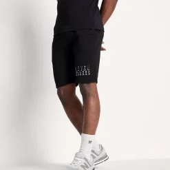 3D Embroidered Logo Sweat Shorts – Black