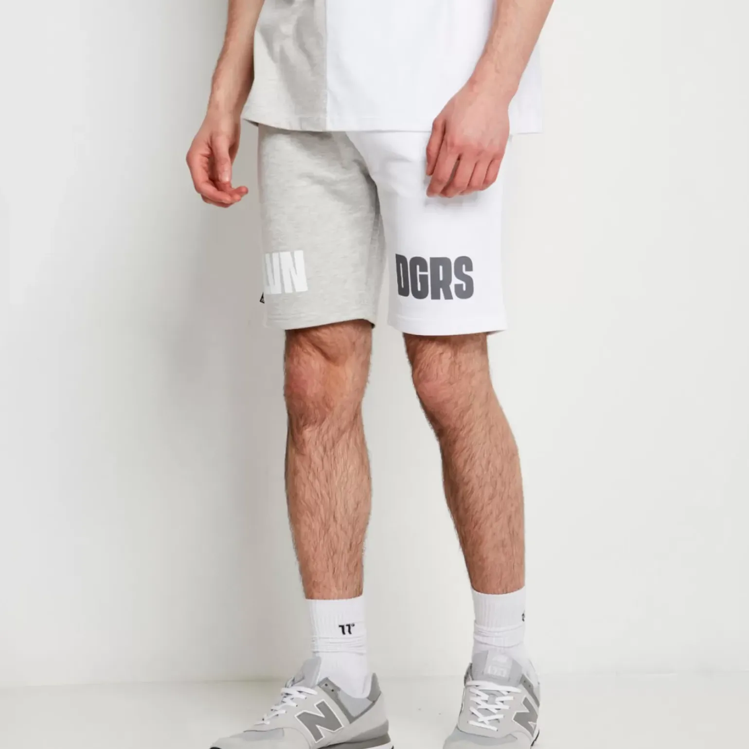 Duo Shorts – White / Grey Marl