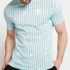 Stripe V T-Shirt – Light Blue
