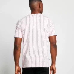 Stripe V T-Shirt – Light Pink
