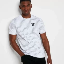 Stripe V T-Shirt – White