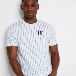 Stripe V T-Shirt – White
