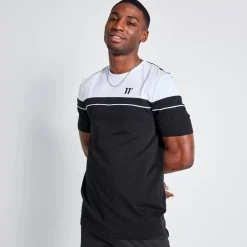 Tall Piped Cut And Sew Short Sleeve T-Shirt – Black/White