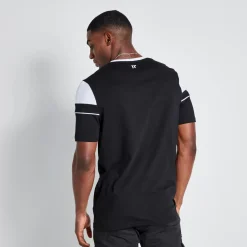 Tall Piped Cut And Sew Short Sleeve T-Shirt – Black/White