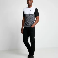 Work Hard T-Shirt – Charcoal Marl / Black / White